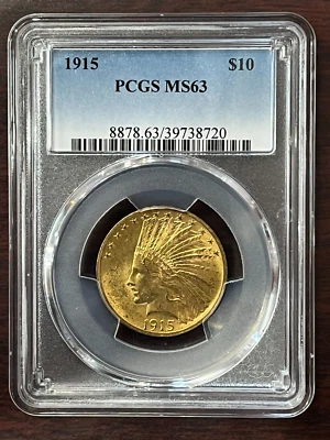 1915 US Gold $10 Indian Head Eagle - PCGS MS63 - Image 1 of 4