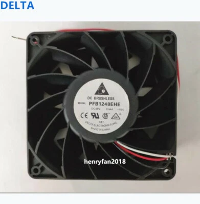 Delta fan PFB1248EHE DC 48V 0.54A 120*120*38mm 3wires Inverter cooling fan - Image 1 of 3