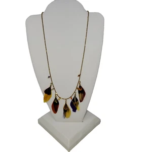 Gas Bijoux Feather Collar Necklace - Picture 1 of 9
