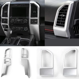 7pcs Console Air Vent Trims Decor Trims Silver for Ford F-150 F150 2015-2020 US - Picture 1 of 9
