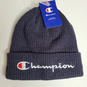 Champion Beanie Hat New W Tags Script Logo Cuffed One Size - Picture 1 of 2