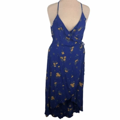 Lucy Love wrap maxi dress fairycore fairy asymmetrical hem medium cottagecore - Image 1 of 4