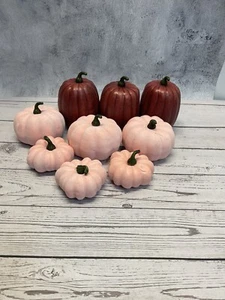 Calabazas decorativas. 9 impresionantes colores artificiales. Rosa claro y arándano - Imagen 1 de 6