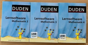 PC CD DVD Duden Lernsoftware Mathematik Lehrprogramm 2+3+4 (3 Stück) - Bild 1 von 8