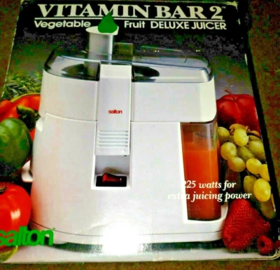 Exprimidor Salton Vitamin Bar 2 JC4 Frutas Verduras Deluxe 225 vatios Nuevo en caja Fácil de limpiar Foto 1 de 4
