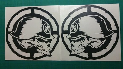 Mulisha decal set large distressed hood door truck army car vinyl sticker 12-20" - Image 1 of 3