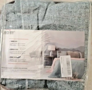 Villa Feel Duvet King-100% Cotton.New - Picture 1 of 4