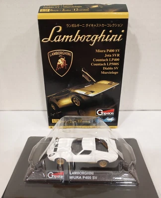 G.Space 1/72 Scale White Lamborghini Miura P400 SV Diecast Model Car - Image 1 of 4