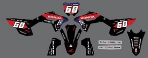 Crf250/Crf450 - KIT COMPLETO DE CALCOMANÍAS DE GRÁFICOS HONDA ASPECTO FABRICANTE DE EQUIPOS ORIGINALES 21 mil de espesor - Imagen 1 de 6