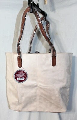 Large Braided Bohemian Large Tote Bag Beige Faux Suede New Tag Arcadia Beauty - Image 1 of 4