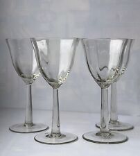 4x Jugendstil Gläser Weingläser Weinglas wunderschön Kuppa gewellt um 1900-1910