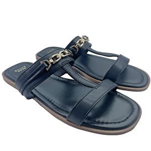 Evans Strappy Chain Slides, Size UK 6EEE, Extra Wide Fit Black, RRP £32 - Picture 1 of 14