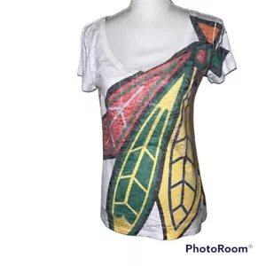 NHL blau 84 Chicago Blackhawks All Over Print Burnout T-Shirt Größe XL - Bild 1 von 6