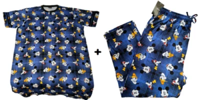 Disney Men's Mickey Mouse & Donald Duck 2-Piece Shirt & Lounge Pants XL Big Tall - Image 1 of 4