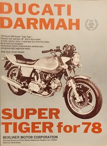 1978 Ducati Darmah Super Tiger 900 Original Motorcycle Print Ad - Picture 1 of 1