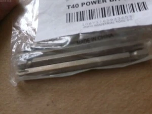 FOUR !! Irwin 3-1/2" T40 Torx Bits 93365 - Picture 1 of 2