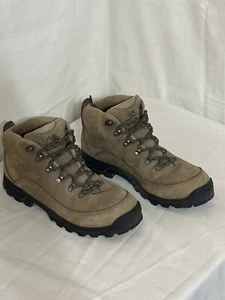 Montrail Hiking Trail Camp Outdoor Boots Tan Suede Leather Women's Size 10 GUC - Picture 1 of 4
