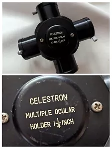 Celestron Multiple 4x Okular Objektiv Halter 1,5 Zoll schwarz Metall Unitron Unihex - Bild 1 von 7
