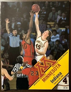 Minnesota Gophers 1989 NCAA basketball program vs Indiana - Picture 1 of 1