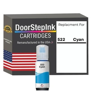 DoorStepInk Compatible Ink Bottle For Epson 522 70 ml Cyan-USA - Picture 1 of 6