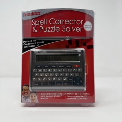 Franklin SA-309 Merriam Webster Spell Corrector & Puzzle Solver New Seal Damaged - Image 1 of 4