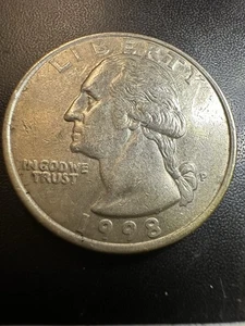 1998 P Quarter Die Crack  Reverse- Wounded Eagle - Picture 1 of 5