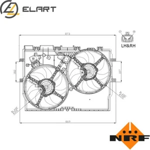 FAN RADIATOR 47945 FOR FIAT F1CFA401C/F1CE0441A/F1CFA401A/F1CE3481N 3.0L 4cyl - Picture 1 of 6