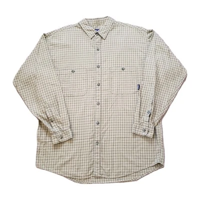 Camisa Patagonia Algodón Orgánico Talla Grande Para Hombre Marrón Cuadros Manga Larga Abotonada Foto 1 de 4