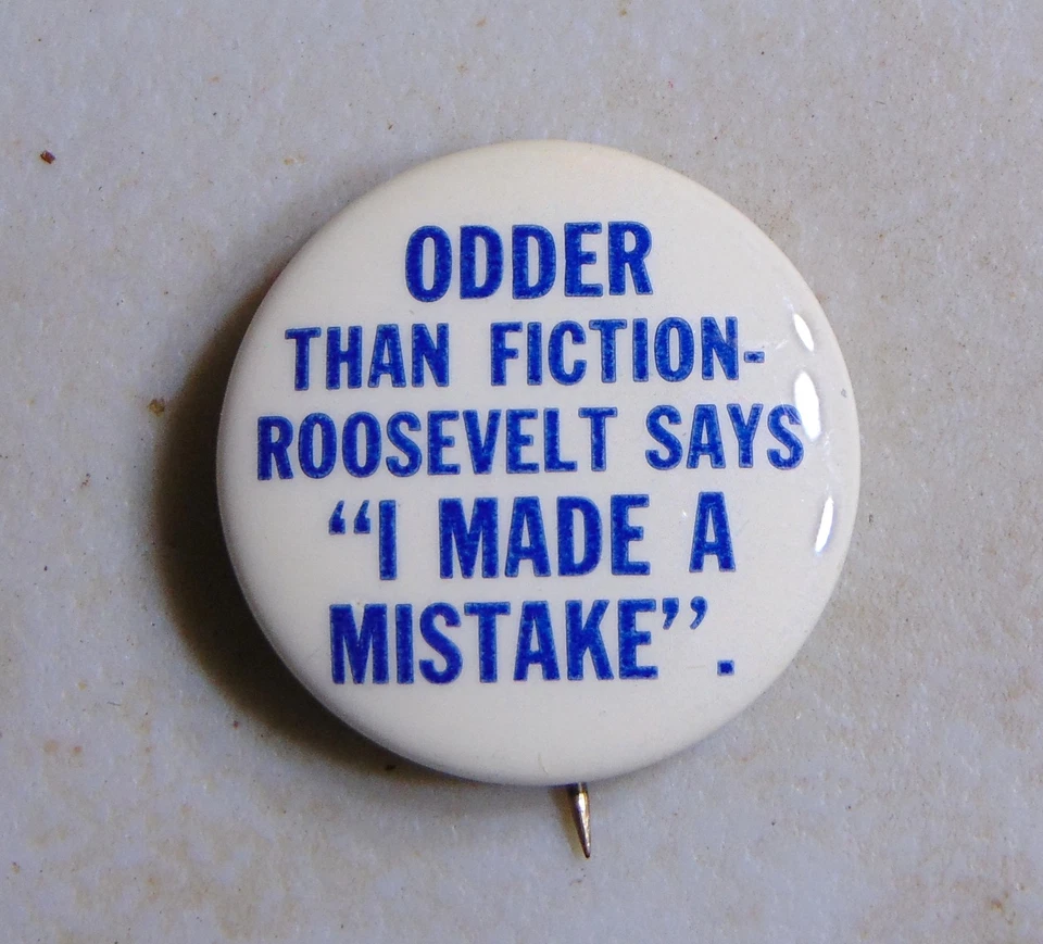 Wendell Willkie Roosevelt 1940 campaña pin botón político Foto 1 de 1