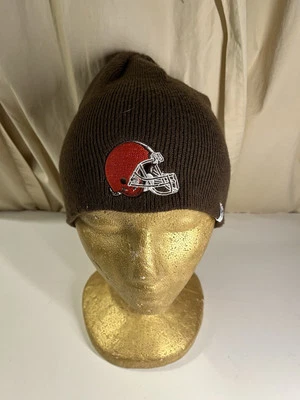 Cleveland Browns '47 Brand Helmet Logo Knit Brown Beanie NFL OSFM - Image 1 of 4