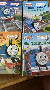 Thomas & Friends 4 Board Book Lot ~ Stop Go Train Blue The Tank Vintage Y2k - Picture 1 of 4