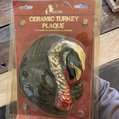 Ceramic Turkey Fan Mounting Plaque Hunting Taxidermy New - Image 1 of 4