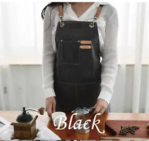 Unisex Denim Waterproof adjustable across shoulder Hard Work Aprons with pockets - Picture 1 of 10