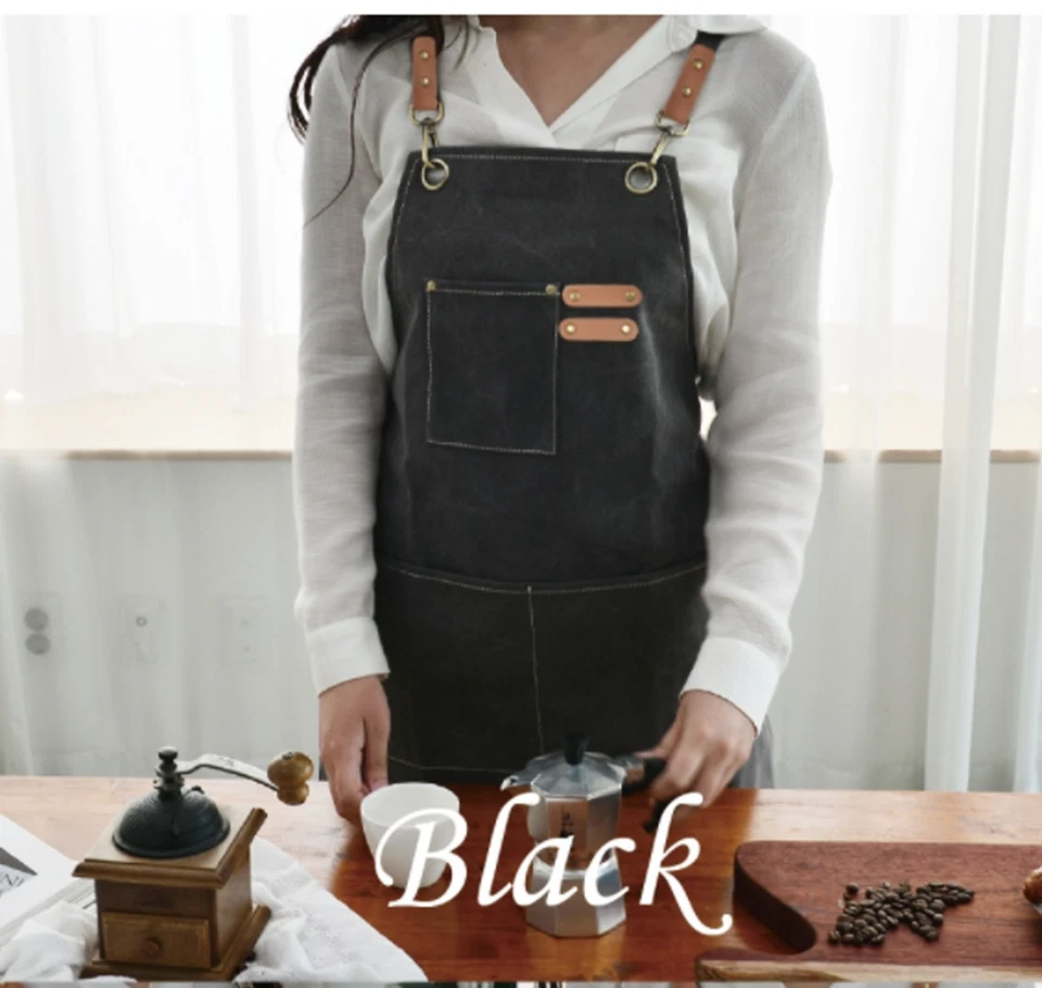 Unisex Denim Waterproof adjustable across shoulder Hard Work Aprons with pockets - Image 1 of 4