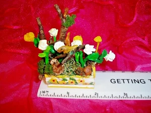 Dollhouse Flower Basket - 1:12-1:6 Scale - Handmade- New - OOK - Picture 1 of 4