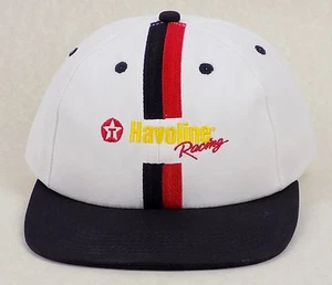 Vintage Rare TEXACO HAVOLINE RACING OSFA Leather Strapback Hat Cap - Bild 1 von 7
