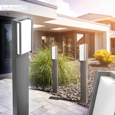 LED Außen Steh Lampen Anthrazit Garten Leuchten Laterne Hof Wege Beleuchtung  - Bild 1 von 4