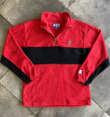 Pullover polar de colección años 90 Starter Tampa Bay Buccaneers 1/4 cremallera NFL para hombre M retro Foto 1 de 4