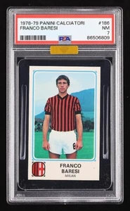 Franco Baresi 1978 Panini Calciatori #186 PSA 7 MBA Gold Pop 10 AC Milan - Imagen 1 de 2