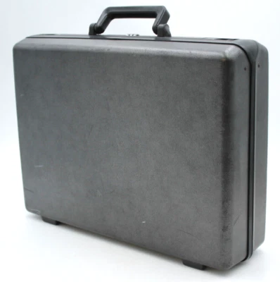 Estuche rígido vintage de policarbonato combinación bloqueo gris silenciado aspecto retro Lgt Foto 1 de 4