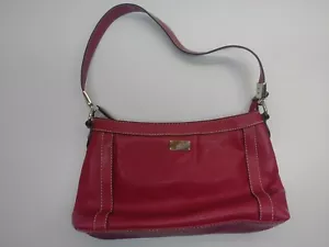Liz Claiborne, Liz & Co. Burgundy Pinkish Red Shoulder Bag Purse Zipper Divided - Picture 1 of 5