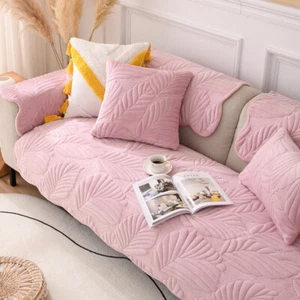 Quilted Non Slip Sofa Cover Thickened Cotton Couch Mat - Picture 1 of 32