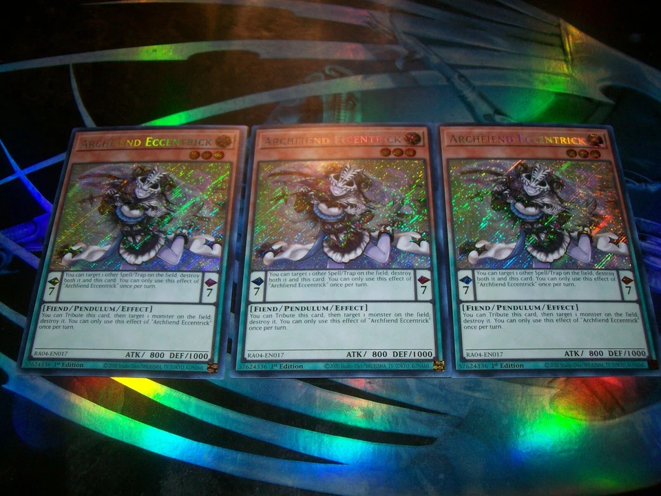 3x Archfiend Eccentrick 1st Edition Secret Rare RA04-EN017 Yu-Gi-Oh! - Image 1 of 1