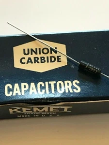 UNION CARBIDE VINTAGE MULTI LAYER CERAMIC AXIAL CAP .1uF 100nF 50V 10% fcb16.34 - Picture 1 of 2