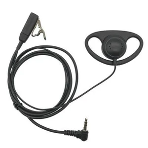 D-Shape Earpiece Headset PTT MIC Hidden For YAESU Vertex VX-300, VX-350, VX-351 - Zdjęcie 1 z 8