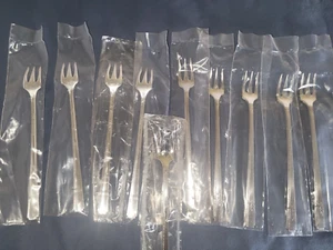 Oneida Prestige Glenoble Erbstück 1936 10er Set versiegelt Cocktail Meeresfrüchte Gabeln - Bild 1 von 6