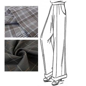 Damen-Hosen mit breiten Beinen aus den 1940er Jahren - Taille = 26" (66 cm) - Bild 1 von 4