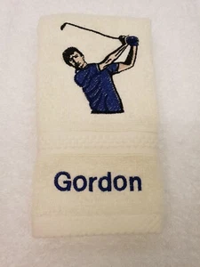 Paño facial de golfista personalizado franela regalo de Navidad relleno de medias - Imagen 1 de 2