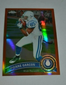2011 TOPPS CHROME - PIERRE GARCON WR. INDIANAPOLIS COLTS # 202 ORANGE REFRACTOR - Picture 1 of 3