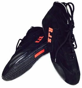 RJS SFI 3.3/5 IMCA SCCA IHRA RACING DRIVING SHOES BLACK MENS SIZE 10 / WOMENS 12